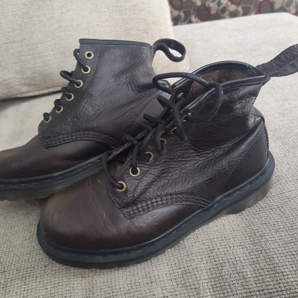Dr. Martens 6 Eyelet Dark Brown Lace Up Boots